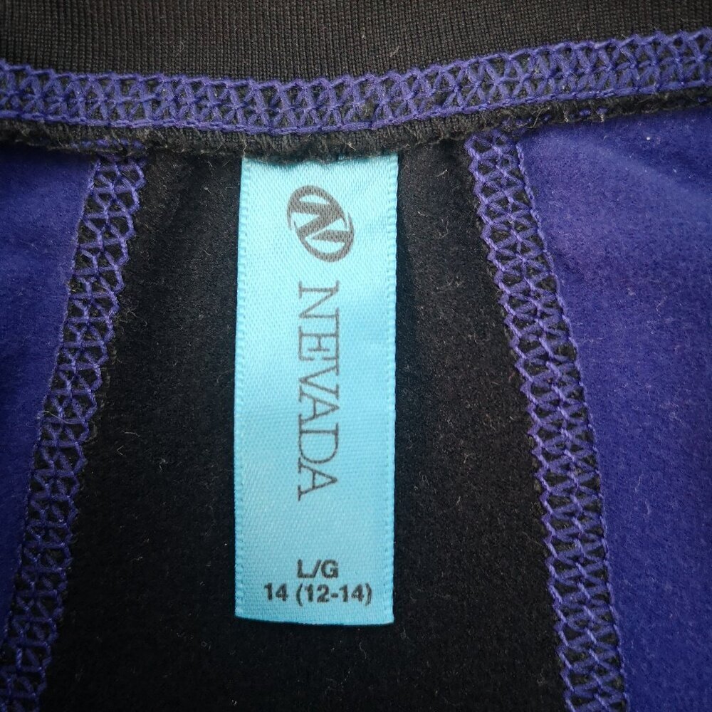 Nevada Ladies Size Large Fleece Lined Full Zip Purple & Black Athletic Jacket - Picture 3 of 9